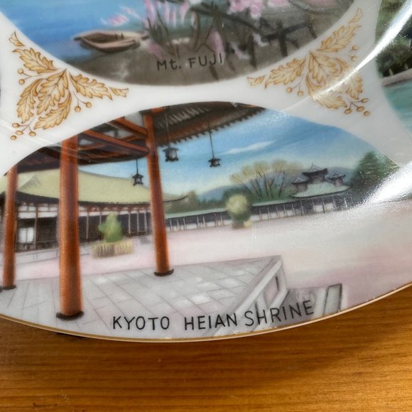 Vintage Noritake Hand Painted Souvenir Plate with Japanese Landmarks - Picture 8 of 10